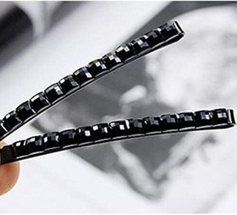 4 Pcs Black Rhinestone Barrettes, Crystal Diamond Bobby Pin, Shiny Hair Pin, Hairpin, Sparkly Hair Decoration for Women Clip Bangs Metal Hair Clip Hair Pins Hair Accessories in Saudi Arabia