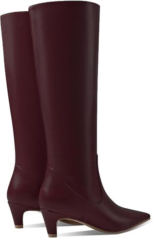 MOOMMO Women Kitten Heel Over Knee High Boots Square Toe Matte Pull On Wide Calf Pleated Low Heel Thigh Boots Stylish Retro Dress Boots Comfort 4-11 M US in Kuwait