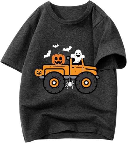 Toddler Halloween Shirts for Boys & Girls - Short Sleeve Tees with Ghouls, Ghosts & Pumpkins Graphics 2-7T in Saudi Arabia