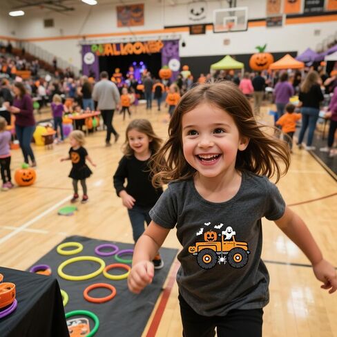 Toddler Halloween Shirts for Boys & Girls - Short Sleeve Tees with Ghouls, Ghosts & Pumpkins Graphics 2-7T in Saudi Arabia