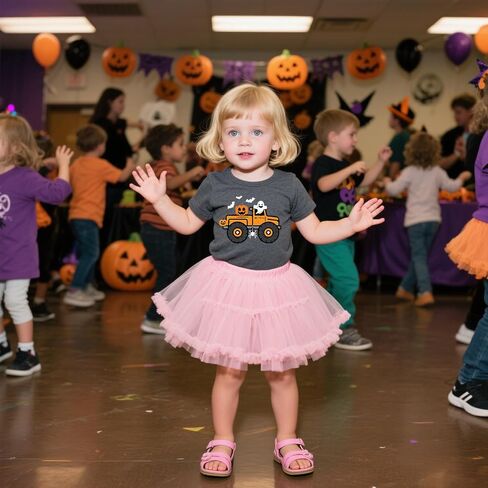 Toddler Halloween Shirts for Boys & Girls - Short Sleeve Tees with Ghouls, Ghosts & Pumpkins Graphics 2-7T in Saudi Arabia