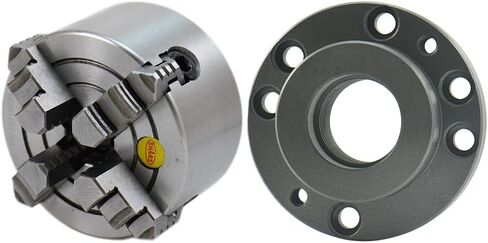 Shars 4 "4 Jaw Independent Chuck Solid Hard Jaws مع 1-1/2-8 3.93" لوحة خلفية متورطة شبه مشتركة ، مطلوب الآلات 202-5419+202-6108-6 L [ in Saudi Arabia