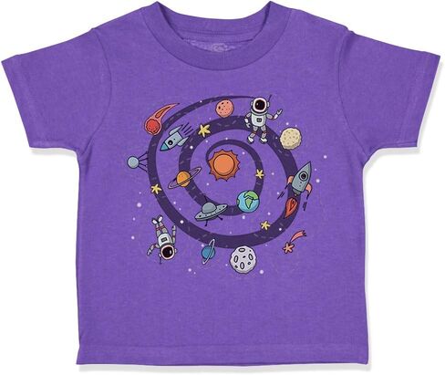 Toddler T-Shirt Space Ship Rocket Space Style B Amazing Planets & Space Clothes in Saudi Arabia