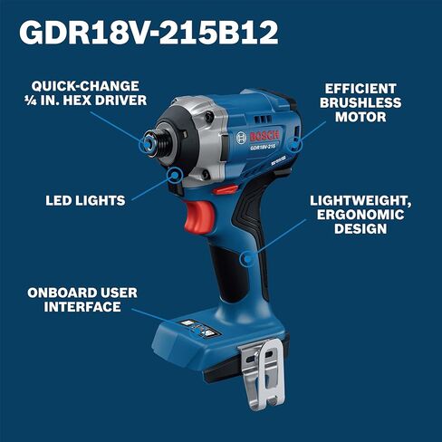 BOSCH GDR18V-215B12 18V DRIVER SHIRCH UND BRISHLESS مع بطارية BAT612 2 AH in Kuwait