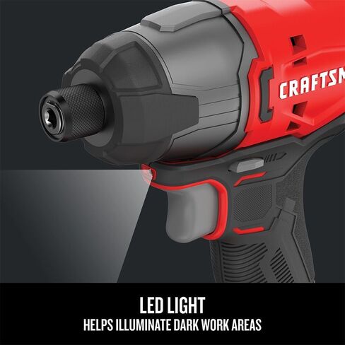 Craftsman CMCF800C1R V20 Brushed Lithium-Ion 1/4 in. Cordless Impact Driver Kit (1.5 Ah) (Renewed) in Saudi Arabia