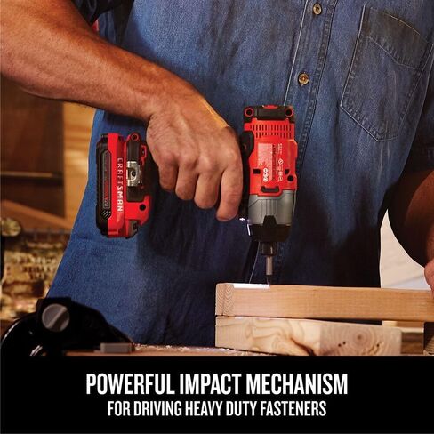 Craftsman CMCF800C1R V20 Brushed Lithium-Ion 1/4 in. Cordless Impact Driver Kit (1.5 Ah) (Renewed) in Saudi Arabia