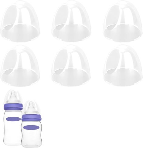 6pcs Baby Bottle Caps Compatible with Lansinoh Bottles, Soft & Safe Baby Bottle Tops Lids Replacement in Saudi Arabia