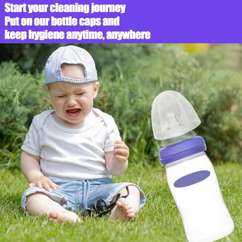 6pcs Baby Bottle Caps Compatible with Lansinoh Bottles, Soft & Safe Baby Bottle Tops Lids Replacement in Saudi Arabia