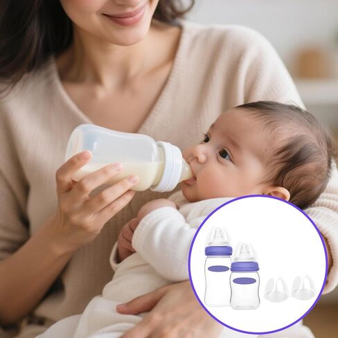 6pcs Baby Bottle Caps Compatible with Lansinoh Bottles, Soft & Safe Baby Bottle Tops Lids Replacement in Saudi Arabia