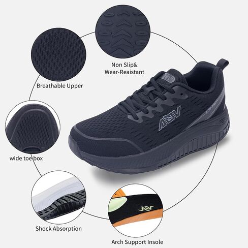 N Besunew Womens Wide Walking Arch Support Wide Width Orthor Tennis Sneakers أحذية التهاب اللفافة الأخمصية لتخفيف الألم الولايات المتحدة 6.5-11 in Saudi Arabia
