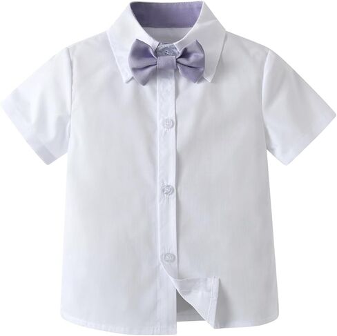 Baby Boys Shorts Sets, Infant Shirt+Shorts+ Tie+Suspenders,Toddler Outfits Suits in Kuwait