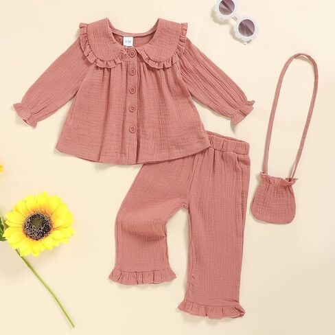 Grnshts Toddler Girl Clothes طفلة سقوط ملابس طويلة الأكمام فتيات الأطفال ملابس بانتس مجموعات لطيفة فتيات صغيرات يسقطون ملابس in Kuwait