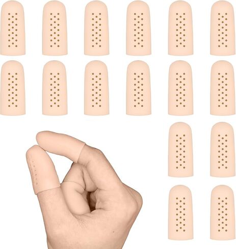 14pcs Finger Cover Protector Anti-Cut Fingertip Finger Cover Anti-Cut Finger Bed Protector Reusable Finger Cover Thumb Finger Protector Bed Suitable for Work, Sculpture in Kuwait