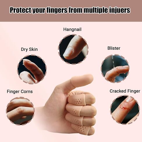 14pcs Finger Cover Protector Anti-Cut Fingertip Finger Cover Anti-Cut Finger Bed Protector Reusable Finger Cover Thumb Finger Protector Bed Suitable for Work, Sculpture in Kuwait