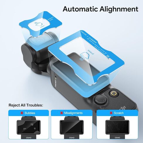 OMOTON Screen Protector for DJI Osmo Pocket 3 + Screen Sunshade Cover Auto-Pop Up, Foldable Anti-Glare & Scratch Accessories Kit in Saudi Arabia