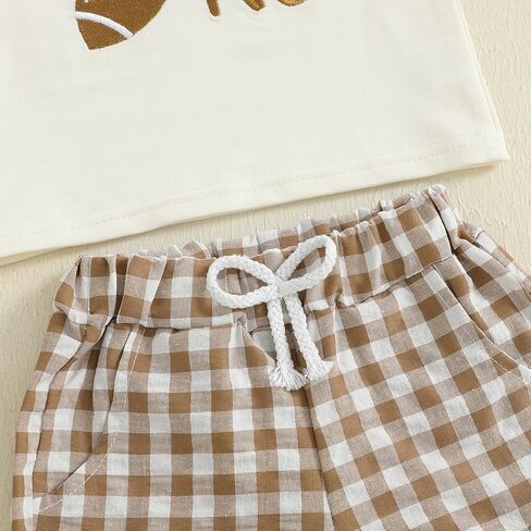Bagilaanoe Football Half Birthday Outfit Baby Boy Halfly to T-shirt shore sere t-shirt and shorts cake smash outfit in Saudi Arabia