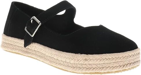 TOMS Womens Carolina Mary Jane Espadrille Flats Casual - Black in Saudi Arabia