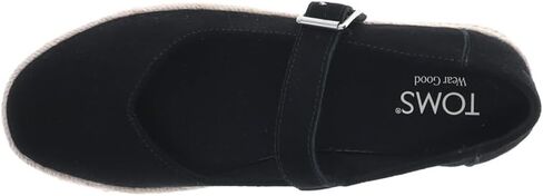 TOMS Womens Carolina Mary Jane Espadrille Flats Casual - Black in Saudi Arabia
