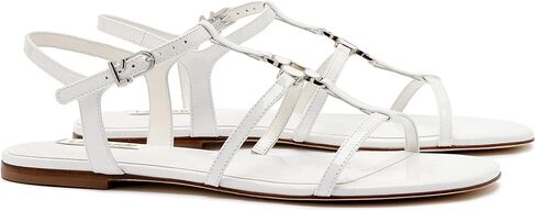 Larroudé Hana Flat In White Patent Leather in Saudi Arabia