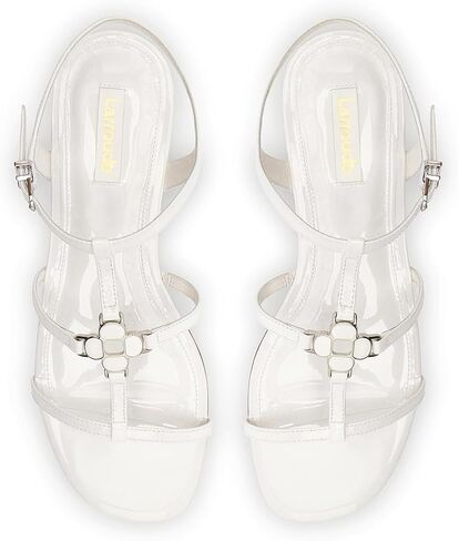 Larroudé Hana Flat In White Patent Leather in Saudi Arabia