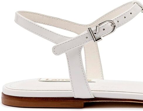 Larroudé Hana Flat In White Patent Leather in Saudi Arabia