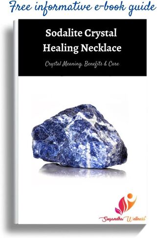 Angelite Crystal Healing Necklace - Activates Throat Chakra | Master Healer Stone Brings Peace, Mindfulness And Compassion. Encourages Forgiveness. Promotes Communication, Inner Guidance And Self-Expression. Dispels Fear, Anger And Anxiety | Pendant With  in Kuwait