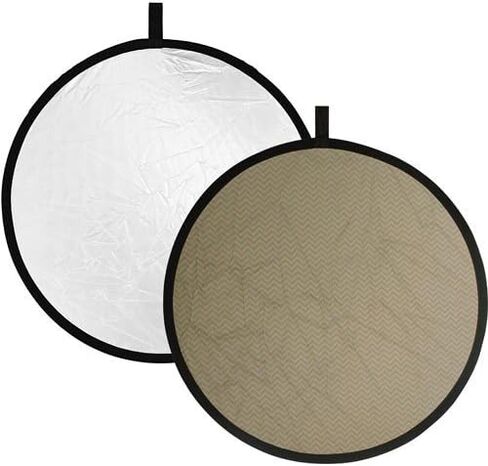 Impact Collapsible Circular Reflector Disc - Soft Gold/White - 12" in Saudi Arabia