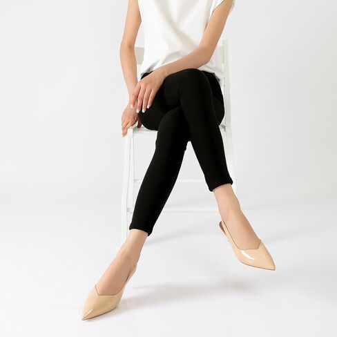 Susanny Kitten Heels for Women Closed Pointed Toe Slingback Shoes in Saudi Arabia