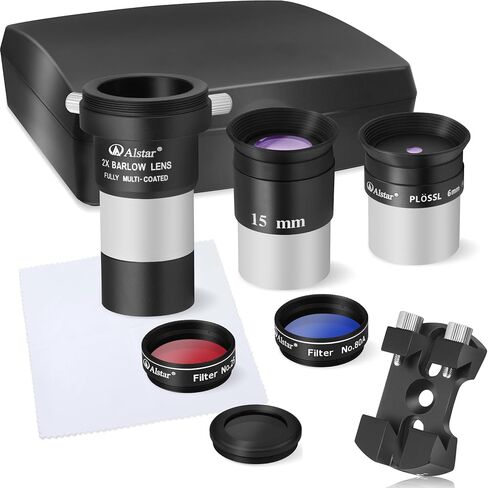 Alstar Universal Quick Release Finder Shoe Base - Bundle with - 8 Piece Eyepiece & Filter Accessory Kit in Saudi Arabia