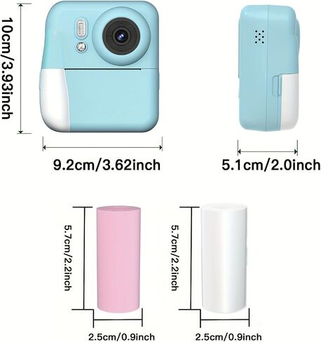 Kids Camera Instant Print，Suitable for Birthdays for Children Aged 3-10，1080P HD Digital Child Printable Camera，Portable Toys for Kids in Saudi Arabia
