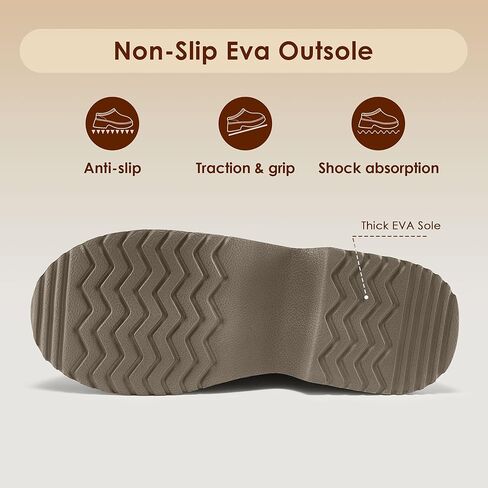 Platform Clogs for Women Cozy Suede Wedge Slippers with Warm Fur Lined Slip on Shoes Outdoor Indoor House in Saudi Arabia