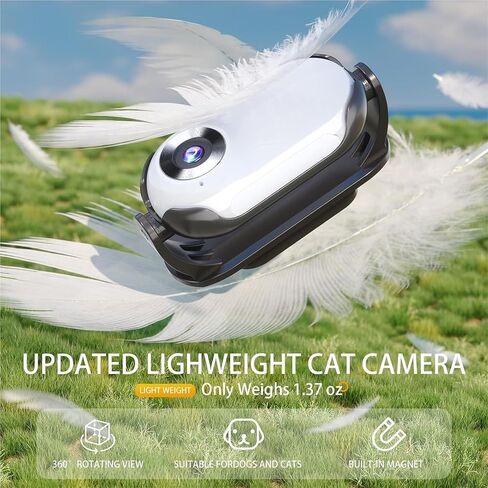 Catcam Pro, Cat Cam Pro 2.0, Cat Cam Pro Pet Action Camera for Cats & Dogs, Multi-Mount Accessories for Adventures, 1080p HD Waterproof Wearable Camera(Black,32G) in Saudi Arabia