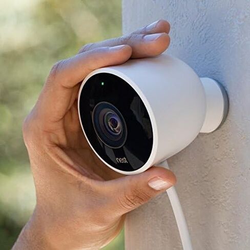 Nest Cam Camera Outdoor Security Camerory w/ accessories - White (متجدد) in Saudi Arabia