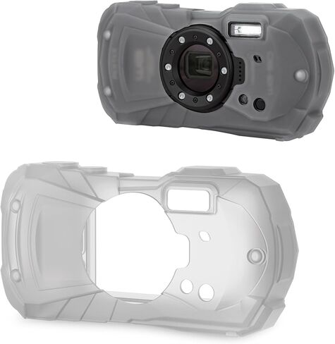 JJC WG-90 WG-80 سترة السيليكون ، سترة السيليكون لـ Ricoh Pentax WG-80 WG-90 تحت الماء ، ومضاد للسرقة ، وغطاء للحالة ، يوفر حماية إضافية وقبضة in Kuwait