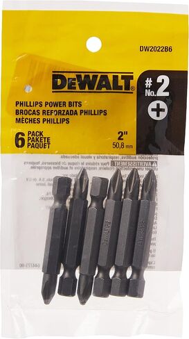 DEWALT DW2022B6# 2 Phillips 2 بوصة Bit-6 -Pack Bag (Bulk 25Ct) in Kuwait