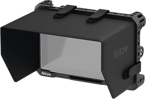 Nitze Cage لـ FeelWorld H5 Monitor ، مع Sunhood Pu Leather و Sair في حلف الناتو المدمج-JT-F10B in Saudi Arabia