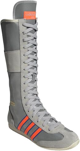 adidas Womens Originals Japan Round Toe Lace Up Casual Boots Knee High - Orange, Silver - Size 6.5 M in Saudi Arabia
