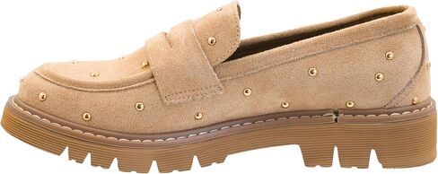 Corkys Footwear Hey Girl Women's Stud Muffin Heeled Loafer - with a 1.5-Inch Heel, Studded Upper, and Soft EVA Insoles for Chic Comfort and Trendy Style in Saudi Arabia