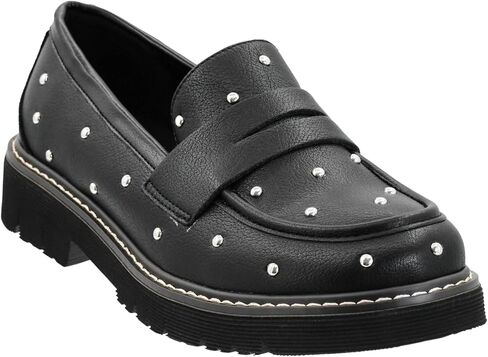 Corkys Footwear Hey Girl Girl Women's Muffin Heeled Loafer - مع كعب 1.5 بوصة ، وأعلى ، ونعال إيفا الناعمة من أجل الراحة الأنيقة والأسلوب العصري in Saudi Arabia