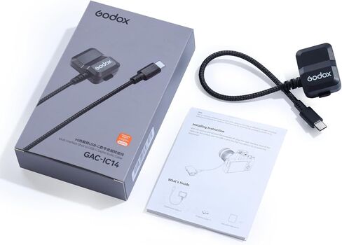 Godox GAC-IC14 MI حذاء ساخن إلى كبل محول الصوت الرقمي USB-C لـ Sony ZV-1/ZV-E10/A7M4/A7C2-تحويل الصوت UAC ، إشارة مستقرة ، مضاد للتداخل ، تصميم قفل التصميم in Saudi Arabia