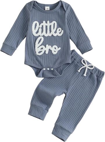 Pengnight Newborn Baby Boy Cloths Long Longe Bro Bro Romper Ponts pants مجموعة الخريف ملابس الشتاء 0 3 6 9 12 شهرًا in Kuwait