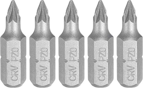 HARFINGTON 5pcs PZ1 Screwdriver Bits 1/4" Hex Shank Magnetic Head 1" Length CR-V Steel Phillips Slotted Drill Bits for Repair Work Electric Screw Driver in Saudi Arabia