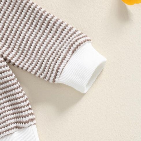 Kupretty Toddler Baby Boy Fall Winter Colling Block WAFFLE WAFFLE WAFFLE TOPS SWETSHIRT TOPS + PANTS JOGGERS in Kuwait
