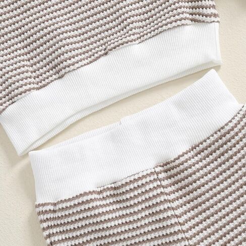 Kupretty Toddler Baby Boy Fall Winter Colling Block WAFFLE WAFFLE WAFFLE TOPS SWETSHIRT TOPS + PANTS JOGGERS in Kuwait