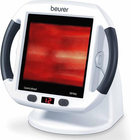 Beurer IL50 Infrared Heat Lamp, Red Light Heat Device (Portable), for Muscle Pain and Cold Relief, Improves Blood Circulation, 300W, Safety-Features in Saudi Arabia