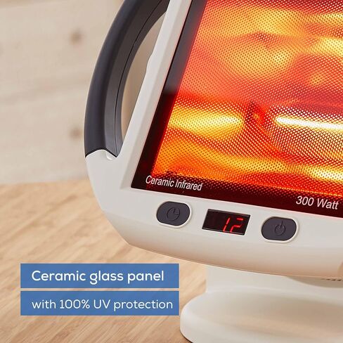 Beurer IL50 Infrared Heat Lamp, Red Light Heat Device (Portable), for Muscle Pain and Cold Relief, Improves Blood Circulation, 300W, Safety-Features in Saudi Arabia