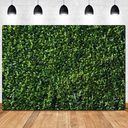 HQM 7x5FT Nature Spring 3D Green Leaves Theme Photo Background Wedding Birthday Party Newborn Baby Shower Photography Backdrops Zoo Decor Shoot Props Bannner in Kuwait