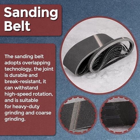 8 Pack Sanding Belts 3 x 18 Inch 120 Grit Silicon Carbide Abrasive Sandpaper for Belt Sander Metal Grinding Wood Working Weld Rust Removal in Saudi Arabia