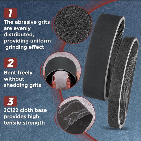 8 Pack Sanding Belts 3 x 18 Inch 120 Grit Silicon Carbide Abrasive Sandpaper for Belt Sander Metal Grinding Wood Working Weld Rust Removal in Saudi Arabia