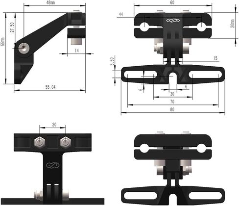 قوس تركيب خفيفة ذيل دراجة كهربائية لكاميرا GoPro ، حامل الكاميرا دراجة الخلفيات المصنوعة الخلفية in Saudi Arabia